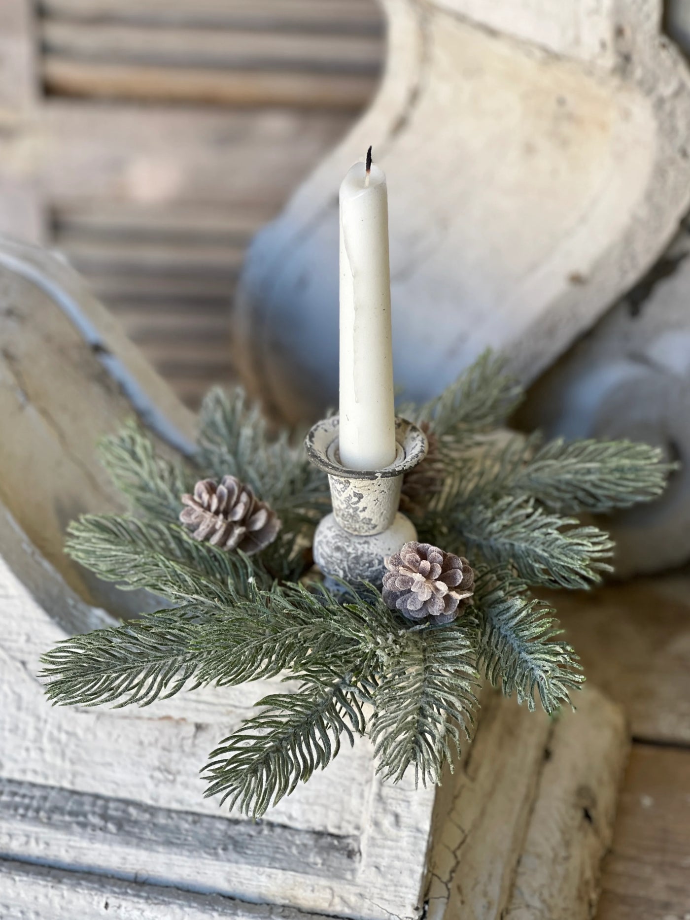 Frasier Fir Taper Candle Ring