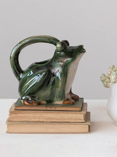 Frog Stoneware Watering Can