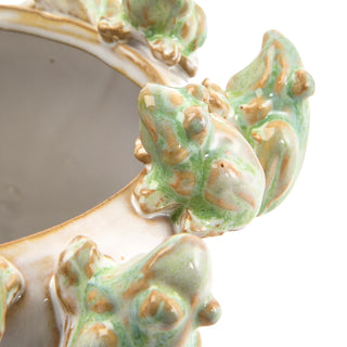 Stoneware Frog Planter