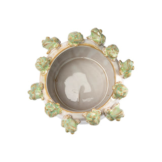 Stoneware Frog Planter