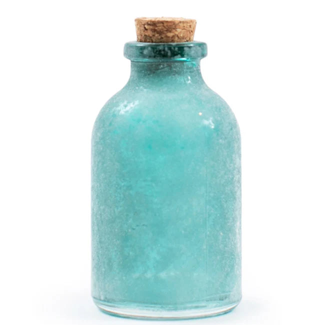 Mini Frosted Green Bottle with Cork