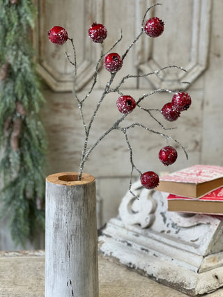 25" Sparkling Bauble Berry Spray