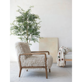Faux Fur Upholstered Chair