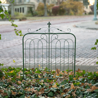 32" Aged Green Garden Gate Trellis