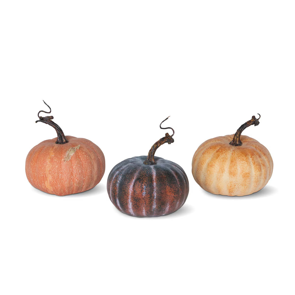 Set of 3 Autumn Garden Pumpkins