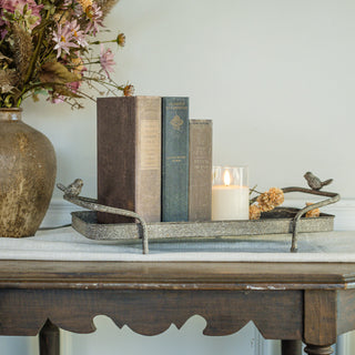 2 Handled Riser Tray with Birds