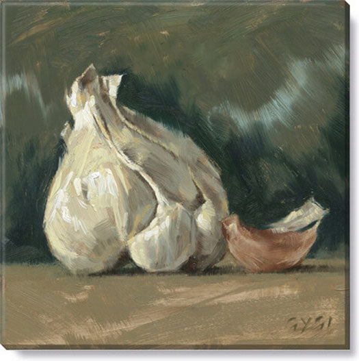 14" x 14" Garlic Canvas Art Print