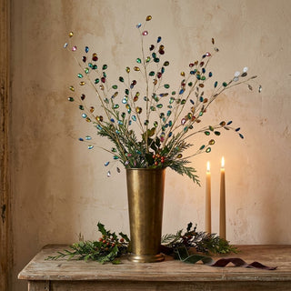 27.5" Faux Botanical Spray With Iridescent Acrylic Jewels