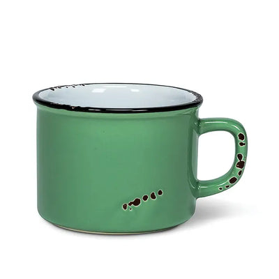 8oz Enamel Look Stoneware Cup - Choose From 5 Different Colors