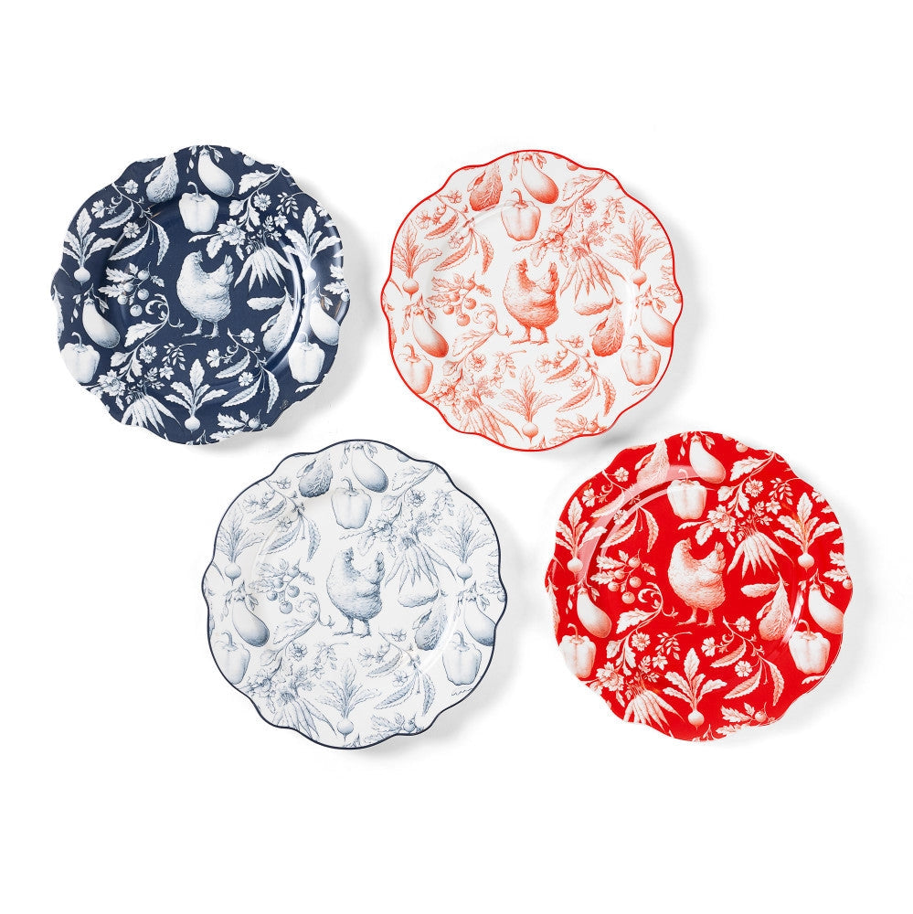 Set of 4 Gertrude Dessert Plates