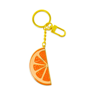 Orange Slice Enamel Bag Charm & Key Chain