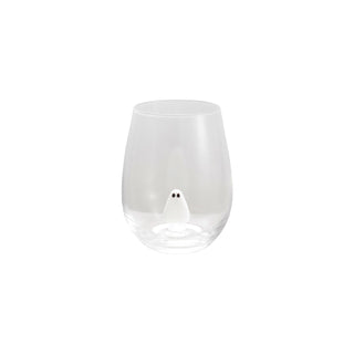 Hand-Blown Ghost Stemless Wine Glass