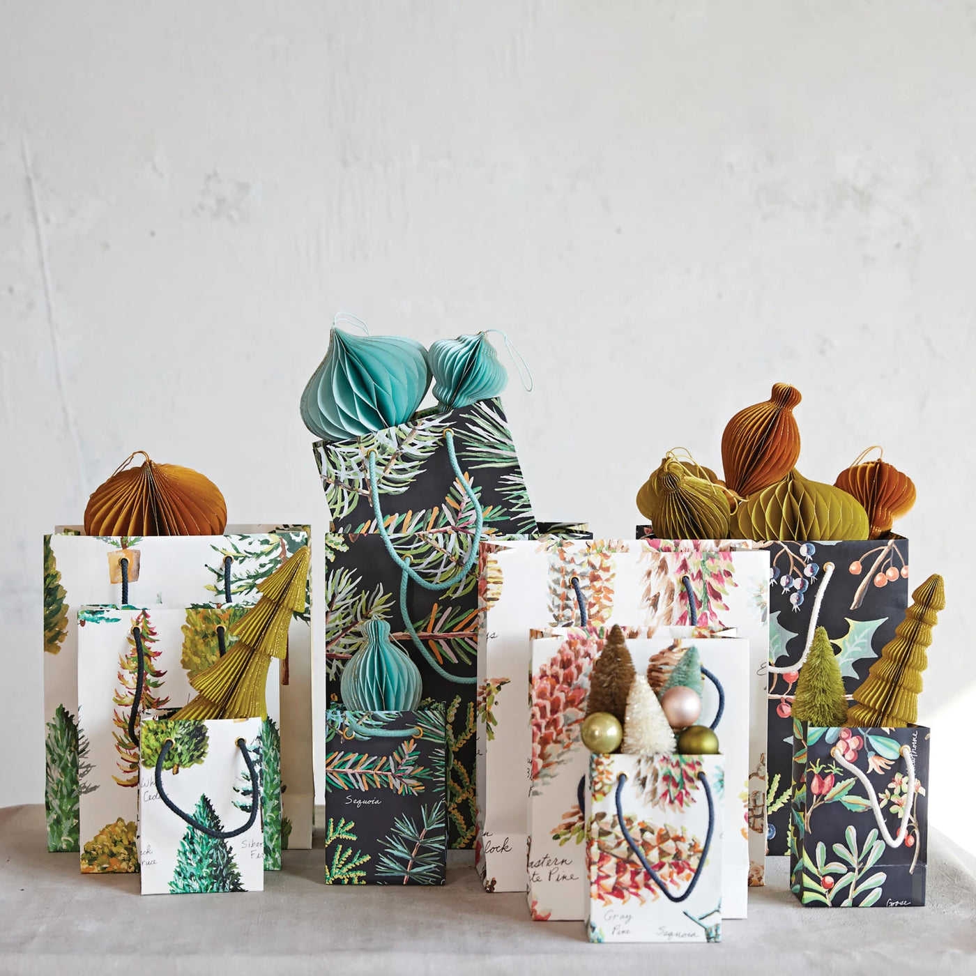 Set of 3 Holiday Gift Bags - Choose Style