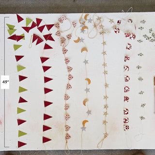 Handmade Recycled Paper Mini Garland - Choose from 8 Different Styles