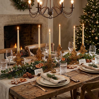 Glass Gingerbread Shaped Taper Holder