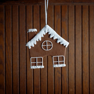 Faux Gingerbread House Ornament