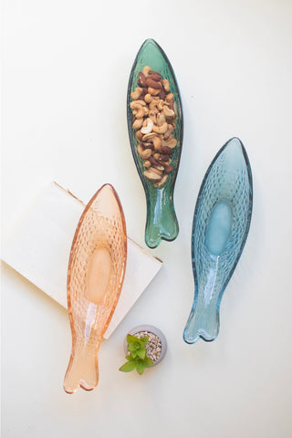 12" Glass Fish Bowl - Choose Color