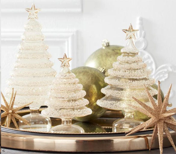 Gold Ice Glass Tree - Choose Size