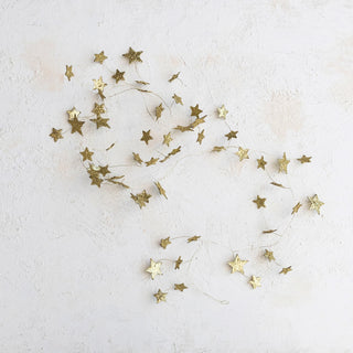 72" Gold Glitter Star Garland