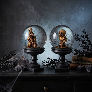 8.5-Inch Halloween Skull Snow Globe – Choose Your Style