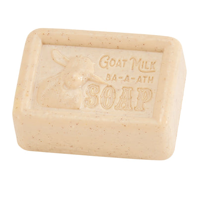 Honey Goat Milk Pressed Bar Soap with Apricot Shell