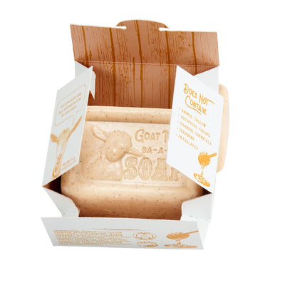 Honey Goat Milk Pressed Bar Soap with Apricot Shell