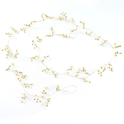 72" Gold and Silver Beaded Garland