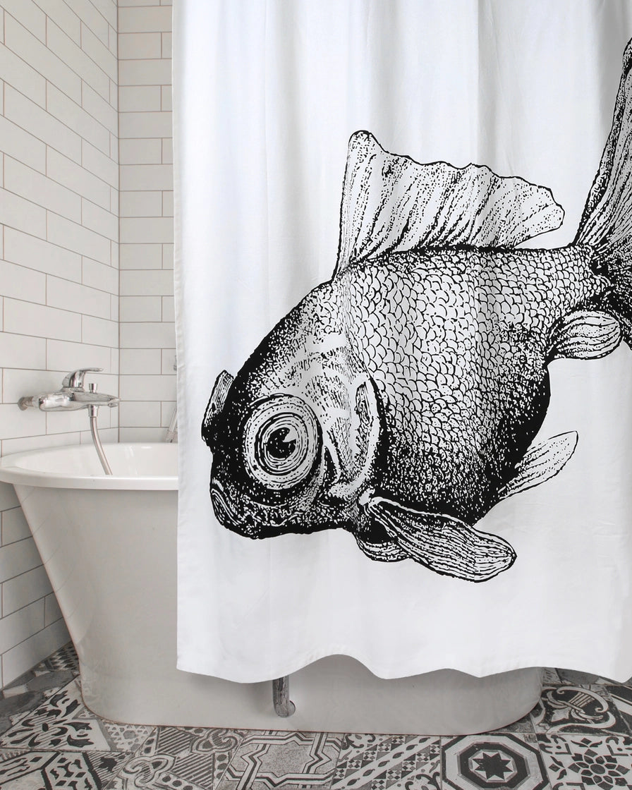 72" Goldfish Cotton Shower Curtain