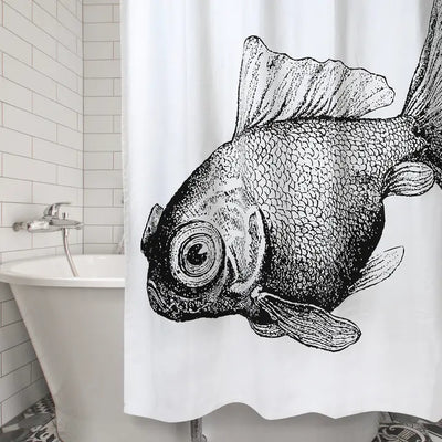 72" Goldfish Cotton Shower Curtain