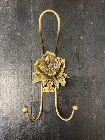 Gold Tone Flower Wall Hook - Choose from 3 Different Styles