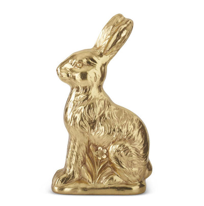 19" Gold Foil Resin Bunny