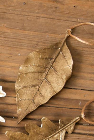 Gold Finished Leaf Ornament - Choose Style