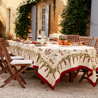 Gooseberry Red and Green French Tablecloth - Choose Size