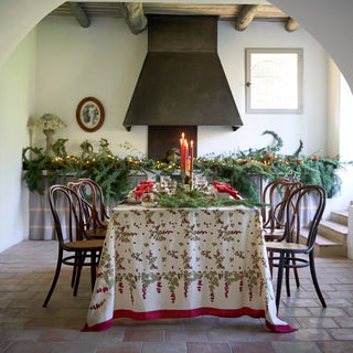 Gooseberry Red and Green French Tablecloth - Choose Size