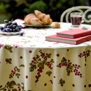 Gooseberry Red and Green French Tablecloth - Choose Size