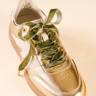 Green Velvet Shoelaces
