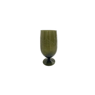 13oz. Hand-Blown Etched Recycled Drinking Glass - Choose Color