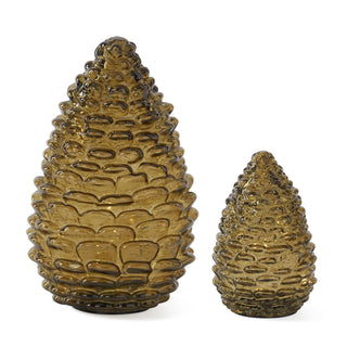 Sage Green Led Pinecone with Timer - Choose Size