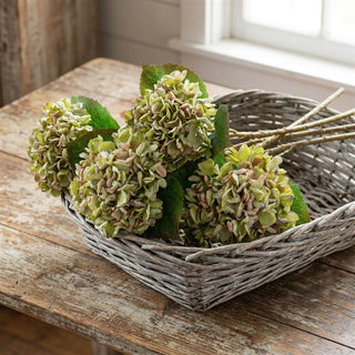 22" Real Touch Autumn Hydrangea Stem - Green