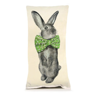 Bowtie Bunny Pillow - Choose Color
