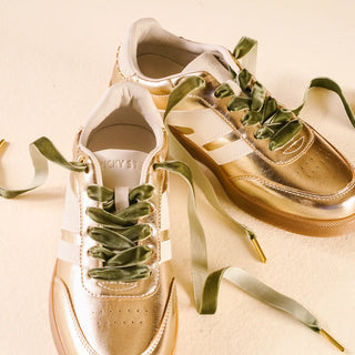 Green Velvet Shoelaces