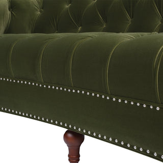 Green Velvet Chesterfield Sofa