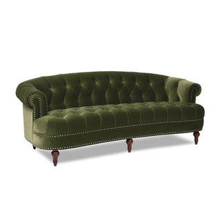 Green Velvet Chesterfield Sofa