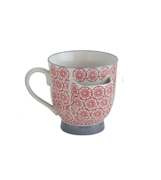 Hand Stamped Mug with Teabag Holder - Choose Color