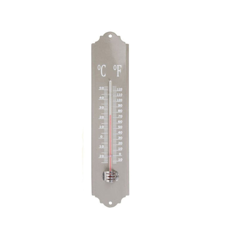 Zinc Wall Thermometer - Grey