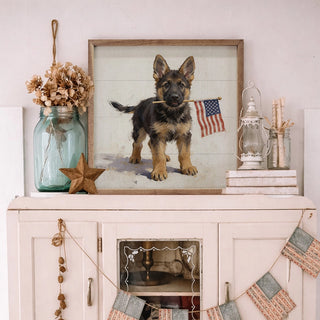 Patriotic Pets - German Shepherd Wall Decor - Choose Size