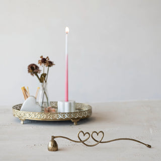 Hand-Forged Iron Candle Snuffer with Heart Shaped Handle
