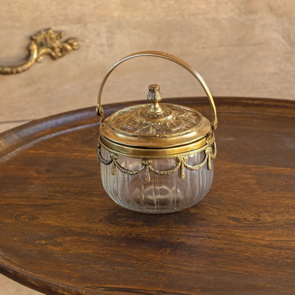 Handled Vintage Style Vanity Jar - More Coming