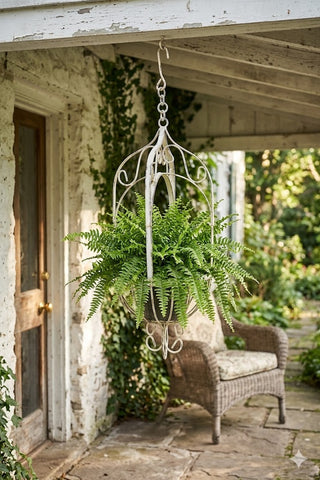 La Belle Hanging Iron Planter Garden Basket