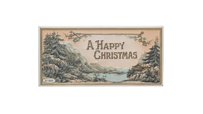 Metal Embossed Vintage Style Happy Christmas Sign